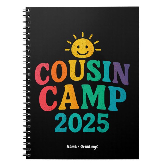 Cuaderno Campamento de Primos 2025 Campamento de divertidos (Frente)