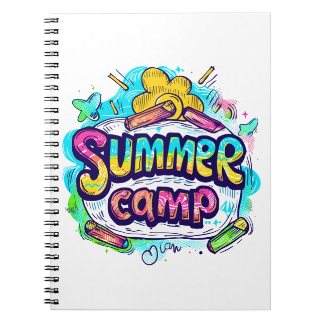 Cuaderno Campamento de Verano - Colorido Campamento de Vera (Frente)