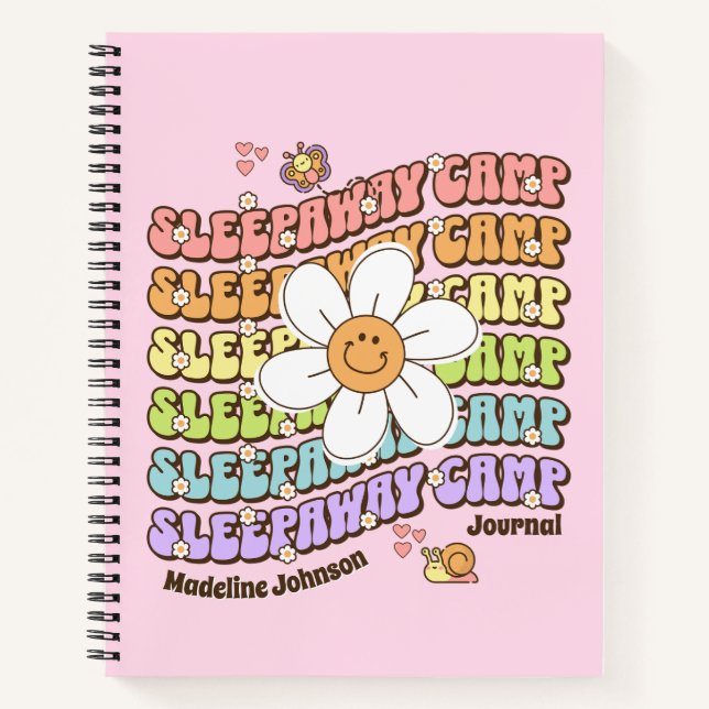 Cuaderno Campamento de verano personalizado lindo para adol (Anverso)