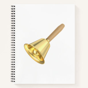 Cuaderno Campana dorada con mango de madera