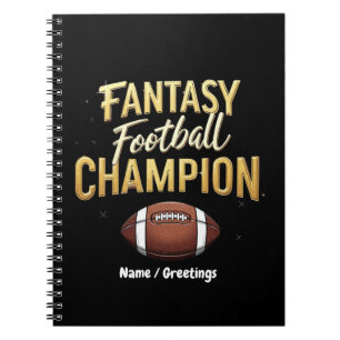 Cuaderno Campeón De Fantasía Dominó Como Un Pro