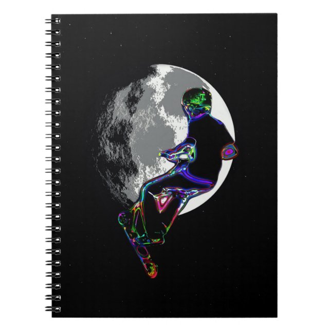 Cuaderno Campeón Scooter iluminado por la luna - Arte Scoot (Frente)