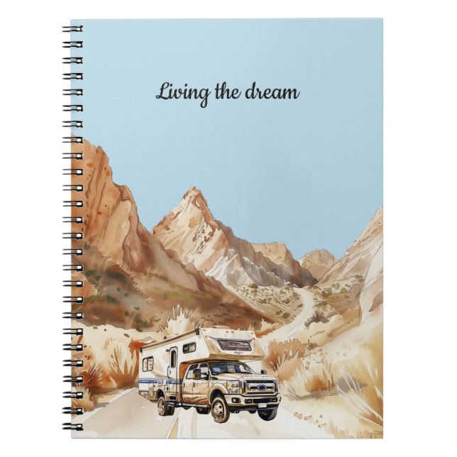 Cuaderno Camper Adventure Living the dream (Frente)