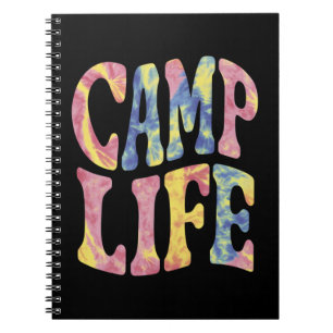 Cuaderno Camping Chicas de verano Camp Life Tie-Die Retro