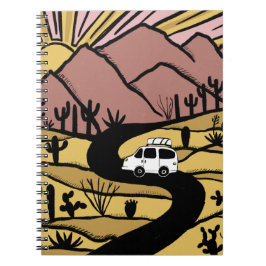 Cuaderno Camping de viaje por el desierto Vanlife Desert