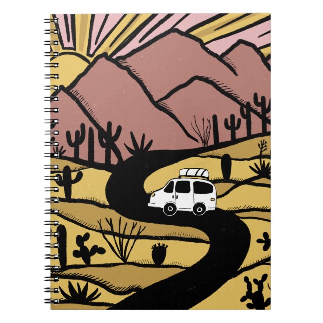 Cuaderno Camping de viaje por el desierto Vanlife Desert (Frente)