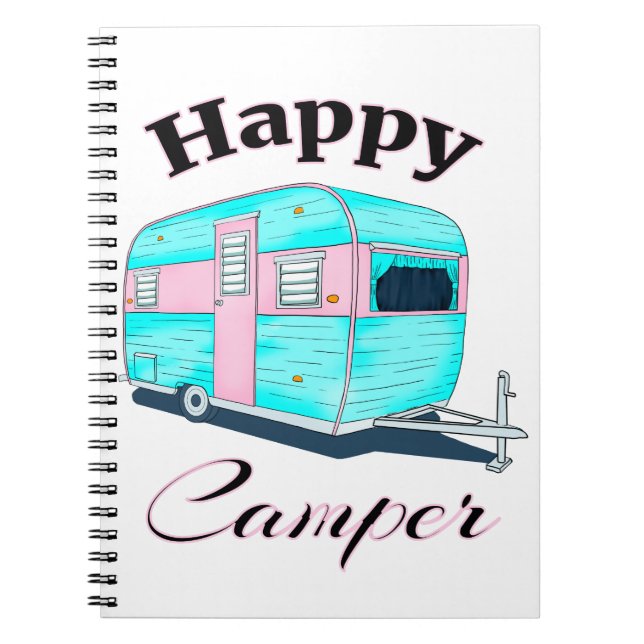 Cuaderno Camping feliz para el remolque de campistas (Frente)