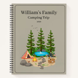Cuaderno Camping Journal With Camping Illustration