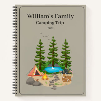 Cuaderno Camping Journal With Camping Illustration 