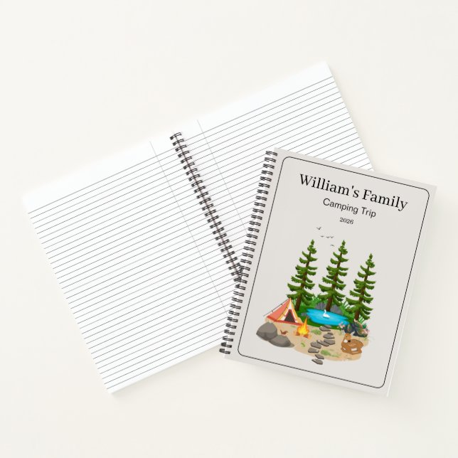Cuaderno Camping Journal With Camping Illustration (Interior)