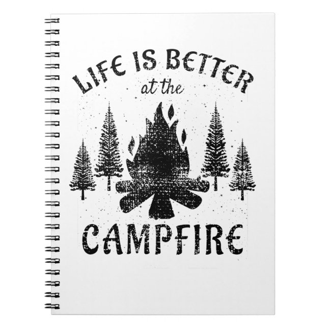 Cuaderno Camping - La Vida Es Mejor En La Fogata (Frente)