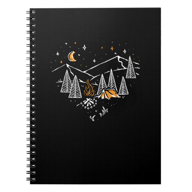 Cuaderno camping love hike naturaleza salvaje (Frente)