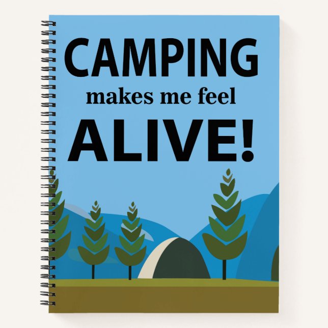 Cuaderno Camping Me Hace Sentir Vivo Camping (Anverso)