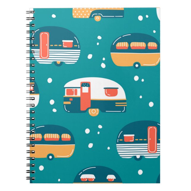 Cuaderno Camping Road Trip , Camper feliz, Camping divertid (Frente)