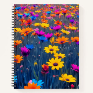 Cuaderno Campo Colorido De Flores