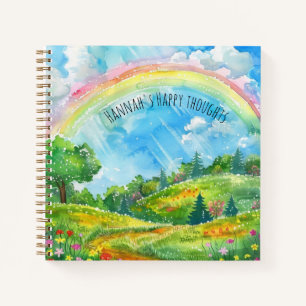 Cuaderno Campo de Arcoíris Pensamientos Felices Salud Menta