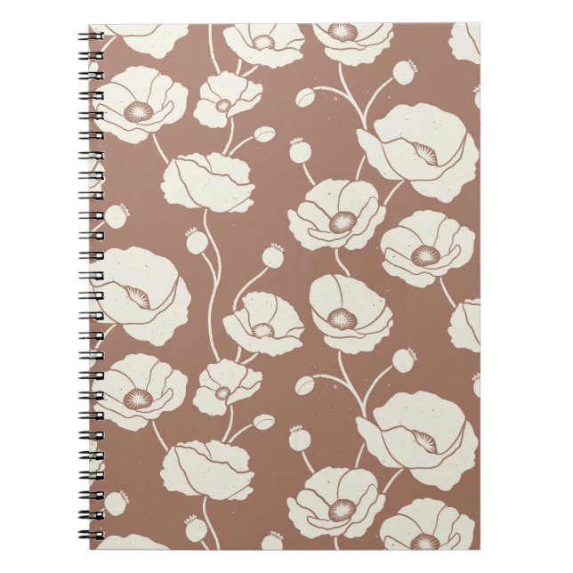 Cuaderno Campo de crema de cachorros en marrón (Frente)