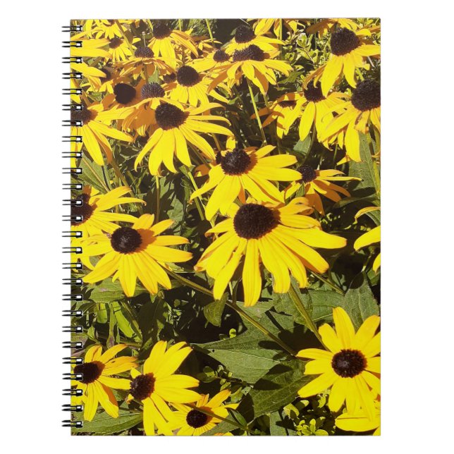 Cuaderno Campo de flores silvestres amarillas (Frente)