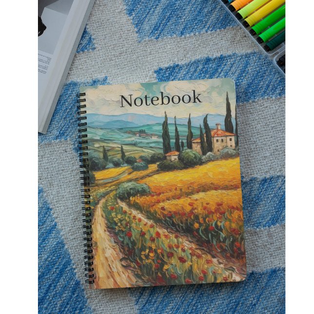 Cuaderno Campo de flores silvestres doradas personalizadas  (Subido por el creador)