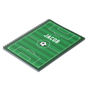 Cuaderno Campo De Fútbol Y Bolas Personalizadas