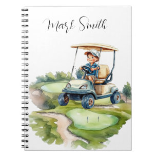 Cuaderno Campo de golf con regalos de nombre para golfistas
