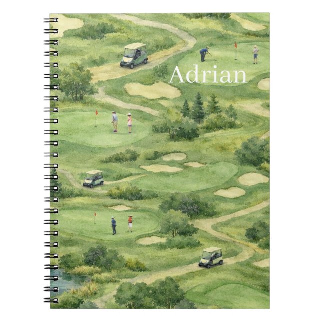 Cuaderno Campo de golf personalizado (Frente)