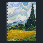 Cuaderno Campo de trigo Van Gogh con cipreses. Impresionism<br><div class="desc">Portátil Van Gogh "Wheat Field with Cypresses" (Campo de trigo con cipreses).</div>