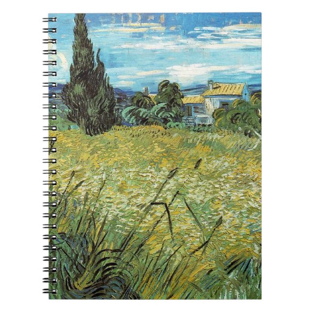Cuaderno Campo de Trigo Verde Vincent van Gogh (Frente)