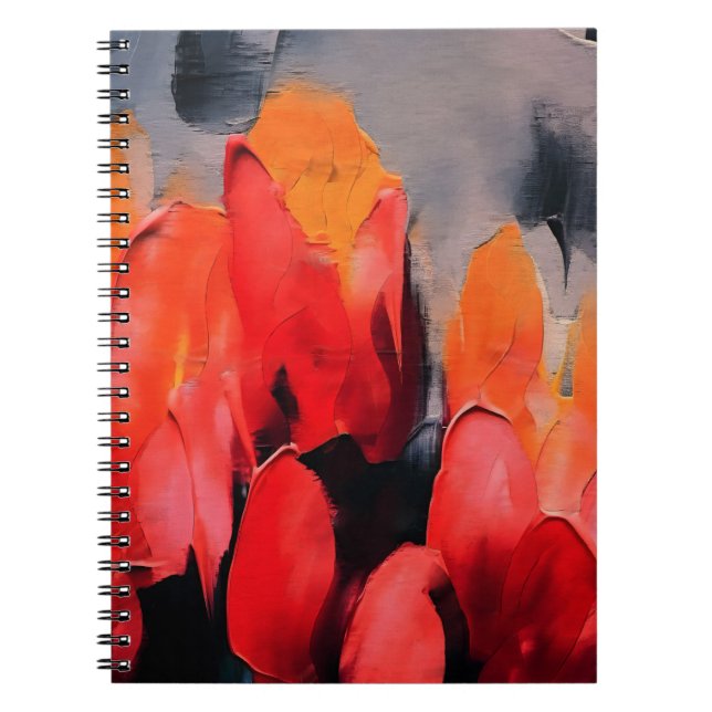 Cuaderno Campo de Tulipanes – Intensidad Floral Abstracta (Frente)