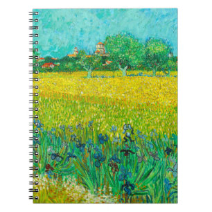 Cuaderno Campo de Van Gogh con Lirios Cerca de Arles