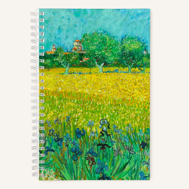 Cuaderno Campo de Van Gogh con Lirios cerca de Arlés (Anverso)