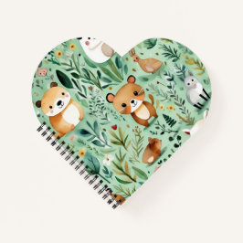 Cuaderno Campo verde del núcleo de la casita de campo Cubie