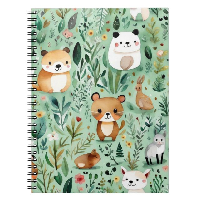 Cuaderno Campo verde del núcleo de la casita de campo Cubie (Frente)