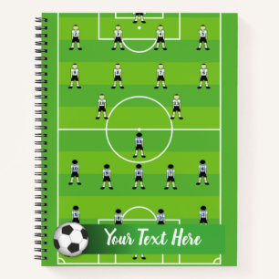 Cuaderno Campo y equipo de fútbol