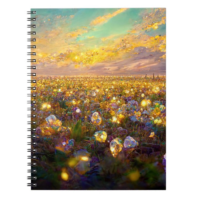 Cuaderno Campos de cristal y bloc de notas para cielos este (Frente)