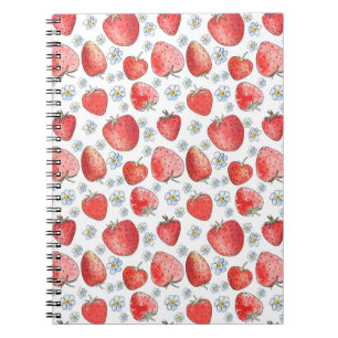 Cuaderno Campos de fresa: Frescura de verano