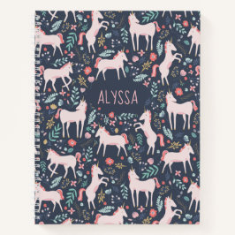 Cuaderno Campos de unicornio personalizados