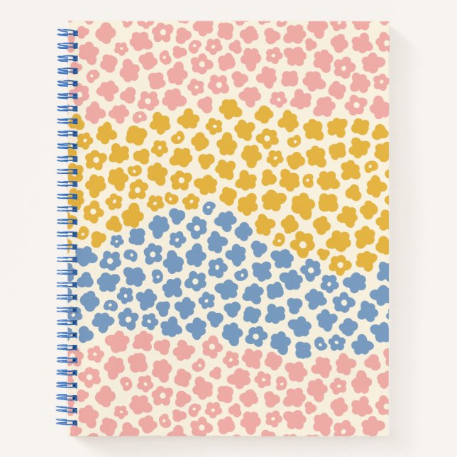 Cuaderno Campos florales - Bloc de notas en espiral (Anverso)