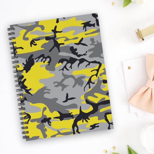 Cuaderno Camuflaje amarillo y gris, militar, ejército (Subido por el creador)