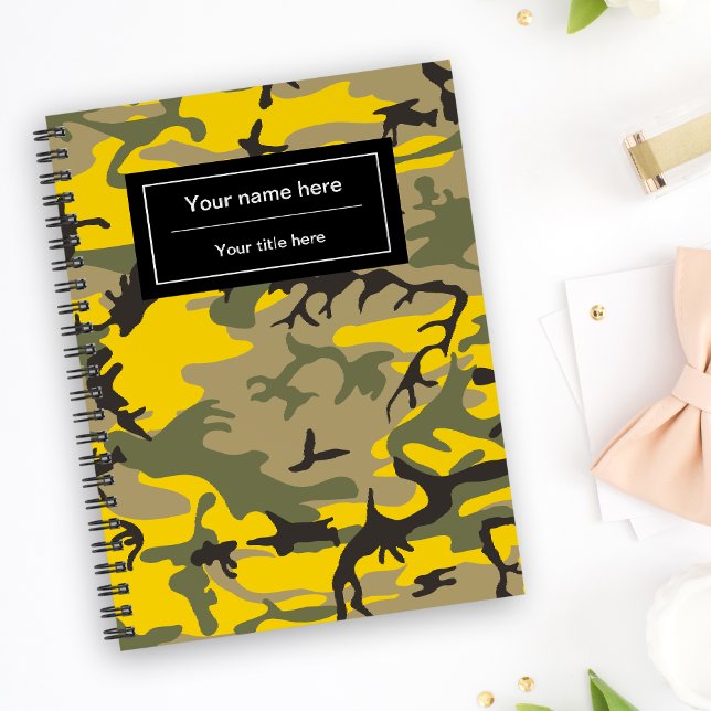 Cuaderno Camuflaje amarillo y verde, ejército, ejército (Subido por el creador)