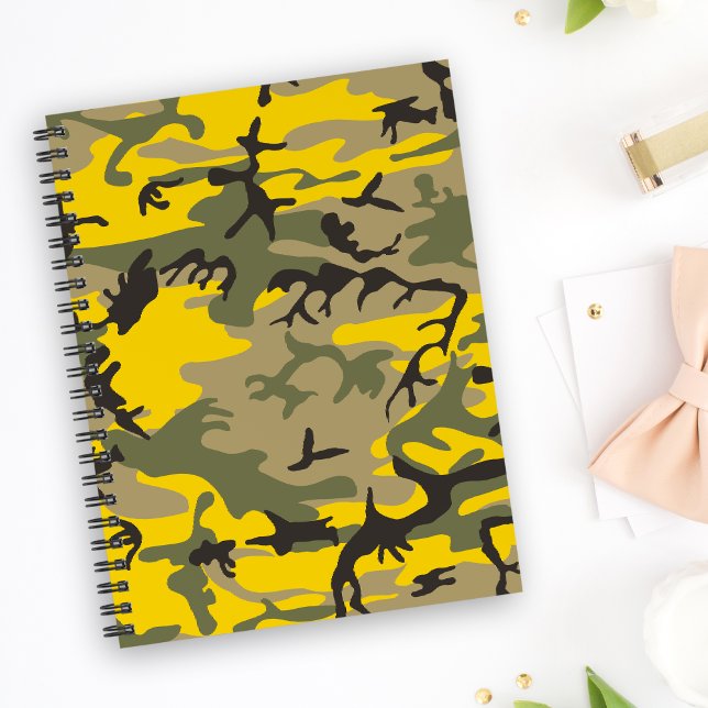 Cuaderno Camuflaje amarillo y verde, militar, ejército (Subido por el creador)