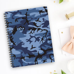 Cuaderno Camuflaje azul de la marina, ejército, ejército