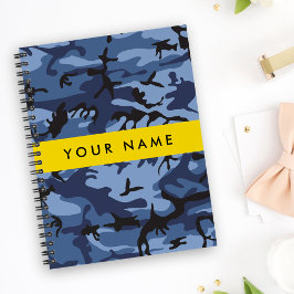 Cuaderno Camuflaje Azul Marino Personaliza tu nombre
