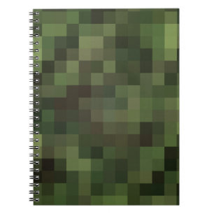 Cuaderno camuflaje cuadrado verde