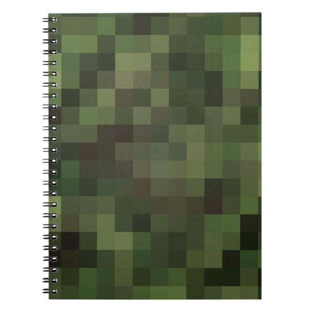 Cuaderno camuflaje cuadrado verde (Frente)