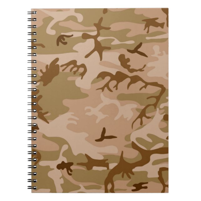 Cuaderno Camuflaje de arena del desierto militar estadounid (Frente)