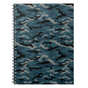 Cuaderno Camuflaje de camo azul nocturno