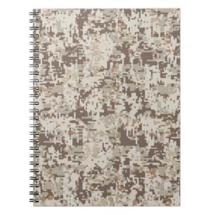 Cuaderno Camuflaje digital estilo beige desierto