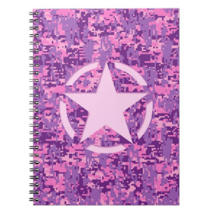Cuaderno Camuflaje digital Girona Hot Pink