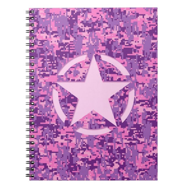 Cuaderno Camuflaje digital Girona Hot Pink (Frente)